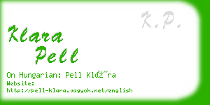 klara pell business card